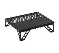 Grill da falò pieghevole-griglia in lega portatile in lega di alluminio leggero per cucina esterna, griglia resistente al calore con gambe stabili, accessorio per barbecue multiuso per escursioni nel