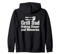 Grill Dad prepara la Cena e Il Barbecue dei ricordi Felpa con Cappuccio