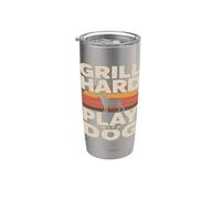 Grill Difficile Giocare Con Cane Backyard Barbecue Amante Bicchiere termico in acciaio inox doppia parete