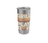 Grill Difficile Giocare Con Cane Backyard Barbecue Amante Bicchiere termico in acciaio inox doppia parete