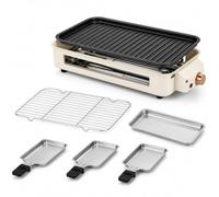 Grill Elettrico for Interni da 1500 W con 3 Padelle for Raclette e Griglia