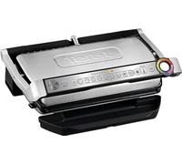 Grill elettrico Tefal GC702D, 2000 W (visualizzazione automatica del livello di cottura, 6 programmi preimpostati, in acciaio inox) nero/argento XL Grillfläche (40 x 20 cm)