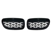 Grill frontale 2PCS Auto Rene Griglia Ricambio Meteor Grill Per BMW E90 E91 Serie 3 2009-2012 Front Diamond Racing Griglie(Nero lucido)