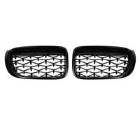 Grill frontale Una Coppia Auto Griglia Anteriore Griglie Radiatore Sportive Griglie Renali Diamante Per BMW X3 X4 F25 F26 2014-2017 Chrome Meteor Stile(Nero)