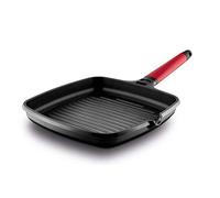 GRILL INDUCTION CON MANGO DESMONTABLE ROJO 22 x 22 CM