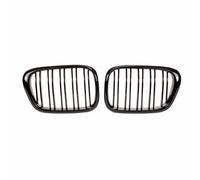 Grill Kühlergrill Doppio Aste LLCTOOLS Per BMW 5 E39 Frontale Nero Lucido