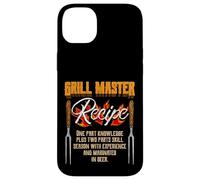 Grill "Master" Recipe Funny BBQ Pit Master Grill Grunge Custodia per iPhone 14 Plus