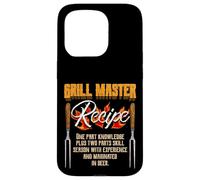 Grill "Master" Recipe Funny BBQ Pit Master Grill Grunge Custodia per iPhone 15 Pro