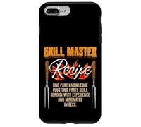 Grill "Master" Recipe Funny BBQ Pit Master Grill Grunge Custodia per iPhone 7 Plus/8 Plus