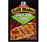 Grill Mates Aglio Herb & Wine Marinade, busta da 0,8 oz (confezione da 4)