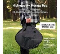 Grill Padan - Panna Da Campeggio Portatile, Design A Doppia Maniglie | BBQ BIRDLE Per Grigliare Fary Saute, Cucina Strumento Di Cottura All'aperto Di Viaggio In Campeggio Barbecue Viaggi Con Uso