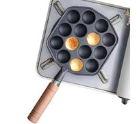 Grill Padre - 33x18x3cm Non Bastoncini Padelle Di Griglia, Padelle A Piastra In Ghisa, 14 Buche Giapponese Palline Di Polpo, Padella Di Griglie Per Cucinare Per Piano Cottura Da Cucina Da Cucina Da