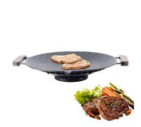 Grill Padre - Panna da campeggio portatile con manici, piastra per barbecue per grigre, frittura, salto e cucina interna o esterna, ideale per viaggi, viaggi e barbecue nel cortile