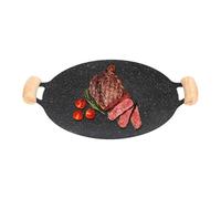 grill per hob - pentola non innesto geniale con doppio manico in padella per interni e grigliate esterne, stufa barbecue, stufa, grill da campeggio