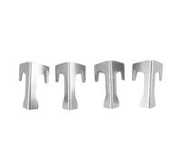 Grill Plate Plave Spacers universale arrugginitura in acciaio inossidabile bbq copri bruciali per scudi per la piastra antincendio per griglie a carbone Weber 4 pezzi