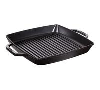 Grill quadrato Staub in ghisa nera 33 x 33 cm