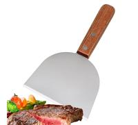 Grill raschietto per ferro da stiro, raschietto per griglia | Humburger Turner in acciaio inossidabile - Raschietto per bordi smussati ad alta resistenza con manico in legno per pizzeria bi
