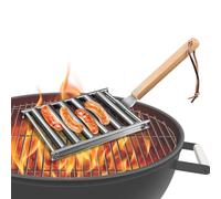 Grill Rotante per Hot Dog,Rastrelliera in Acciaio per Uso Alimentare - Portasalsicce Girarrosto per Griglia | esterni, giardino, cortile, barbecue, feste in coda, campeggio, feste, cucina, casa, buffe