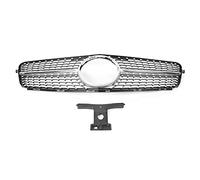 Grill superiore anteriore Kuuleyn, Grill inferiore del paraurti, Grilla Front Grill Diamond Grilla Parte Fit per W204 2007-2014 (Argento)