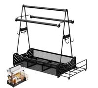 Grill Utensil Caddy, cestino per attrezzi da barbecue, attrezzi per barbecue, campeggio, parco, barbecue, asciugamani di carta, pennelli e una varietà di barbecue