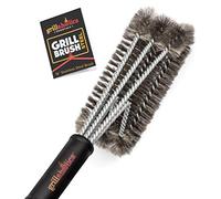 Grillaholics grill Brush, # 1 barbecue Grilling accessori, griglie in acciaio INOX e setole metalliche, detergente per griglie e bruciatori di tessuto a lunga durata