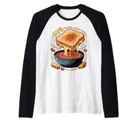 Grilled Cheese And Tomato Soup Comfort Food Maglia con Maniche Raglan