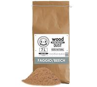 Grillgold - Farina di Legno per affumicatura e affumicatura a Freddo di Pesce, Carne e Verdure, Adatta Anche per Barbecue e Barbecue, in Sacchetto di Carta Riempito con 7 Litri di faggio