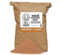 Grillgold - Farina per affumicatura in Legno per affumicatura e affumicatura a Freddo di Pesce, Carne e Verdure, Adatta Anche per Barbecue, in Sacchetto di Carta Riempito con Ponticello da 15 Litri