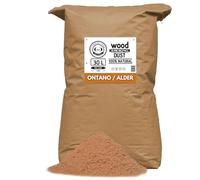 Grillgold - Farina per affumicatura in Legno per affumicatura e affumicatura a Freddo di Pesce, Carne e Verdure, Adatta Anche per Barbecue, in Sacchetto di Carta Riempito con 30 Litri di ontana