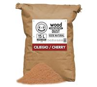 Grillgold - Farina per affumicatura in legno per affumicatura e affumicatura a freddo di pesce, carne e verdure, adatta anche per barbecue, in sacchetto di carta riempito con 15 litri di ciliegia