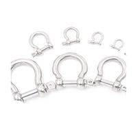 Grilli a D in acciaio inossidabile, 1-5 pezzi 304 acciaio inossidabile grillo arco U-tipo anello di sollevamento ad alta resistenza fibbia collegamento catena fissa M4 M5 M6 M8 M10 M12)(M10(1pcs))