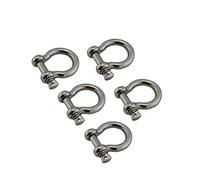 Grilli a D in Acciaio Inossidabile, Grillo ad Arco in Acciaio Inossidabile 304 da 5 Pezzi con Perno a Vite, ferramenta for Il Traino 4 mm, 6, 8 e 10, for Braccialetti di Sopravvivenza(M5)