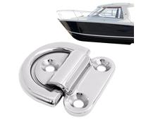 Grilli ad anello a D | Grillo pieghevole a catena in acciaio inox, per piattaforme di camion e porta posteriore per sollevamento, vela , usi esterni, uso versatile