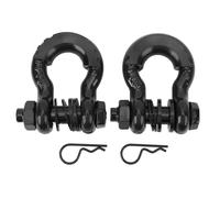 Grilli ad anello a D XTevu, ganci di traino, grilli 3/4 pollici con 7/8 perni compatibili con verricello per cinghia di traino, set di recupero fuoristra 5952 libbre a co lunga (Nero)
