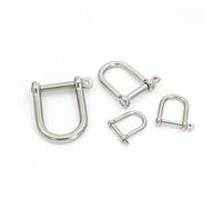 Grilli, Connettore for fune metallica con grillo di ancoraggio extra largo e lungo in acciaio inossidabile 316 grado marino(M4)