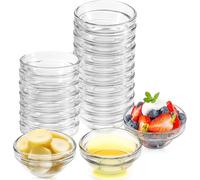 Grillix 2025 Estate Nuova Bicchierini Monoporzione Dolci, 20 Pezzi, Coppette Gelato Vetro, Resistente al Calore, Lavabile e Riutilizzabili, per Feste, Picnic, Compleanni, Barbecue