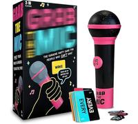 Grillix 2025 Nuovo Prendi il Microfono Gioco, Gioco Microfono Karaoke, per Amanti Della Musica, con 125 Carte Canzoni, 2-10 Giocatori, Non è un Vero Microfono.