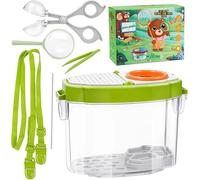 Grillix Barattolo con Lente Ingrandimento, Barattolo Insetti Bambini, Strumento di Esplorazione, con 4,5X Lente d'ingrandimento per Bambini Esterni Esplorazione e Osservazione.