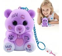 Grillix Orsetto Che Registra la Voce, Giochi Preziosi, Orsetto Interattivo, Giochi Bambini 3 Anni +, in Peluche a Forma (Viola)