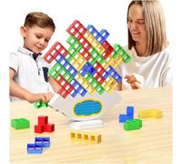 Grillix Tetris Tower Gioco per adulti e bambini, 48 pezzi Tetra Tower, Gioco impilabile Tetris per bambini, ragazzi e ragazze, gioco di pensiero, mattoni, intelligenza, pedagogico e gioco da ragazzi