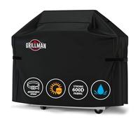 Grillman Copertura Barbecue da Esterno 147x61x122 cm - Telo BBQ Impermeabile Antivento Antistrappo - Copri Barbecue per Weber, Char Broil, Outback - Accessori BBQ e Carbonella - Nero