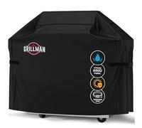 Grillman Premium Copertura per Barbecue a Gas per Weber, Brinkmann, Char Broil ETC. Resistente agli Urti, ai Raggi UV e all'Acqua (183 cm, Nero)