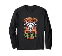 Grillmaster by Day Ghoul by Night BBQ Halloween Maglia a Manica