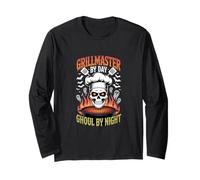 Grillmaster di Day Ghoul by Night Skull BBQ Maglia a Manica