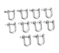 Grillo a D per impieghi gravosi, 10 pezzi in acciaio inossidabile M4 D anello Marine ancoraggio for barche grilli di prua perno a vite a grillo for parte hardware