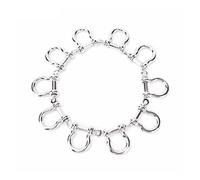 Grillo a D per impieghi gravosi, Braccialetti di sopravvivenza della corda campeggio esterna 'acciaio inossidabile da 5/10 pezzi Fibbia a grillo a forma D(5 Pcs)