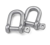 Grillo a Forma D 10 mm - Acciaio Zincato ad Alta Resistenza - Confezione da 2 Pezzi - Per Sollevamento, Ancoraggi e Nautica - LEMAG SRL