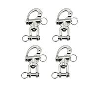 Grillo a scatto in acciaio inox, 4 grilli a molla girevoli con chiusura rapida, Heavy Duty Snap grillo a sgancio rapido, grillo girevole per attrezzatura a vela e attrezzature navali