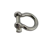 Grillo ad arco in acciaio inossidabile, Braccialetti di sopravvivenza in argento con perno a vite in acciaio inossidabile 304 grillo ad arco(5mm,5PCS)