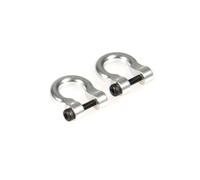 Grillo di gancio di rimorchio in metallo a d-ring per crawler RC in 1/10 compatibile con TRX6 90046 Accessorio per il recupero del rimorchio di parti di aggiornamento(Silver)